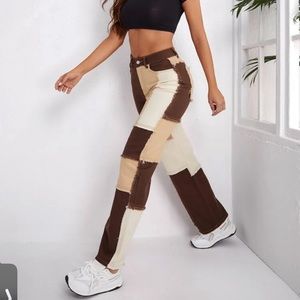 Patched jeans